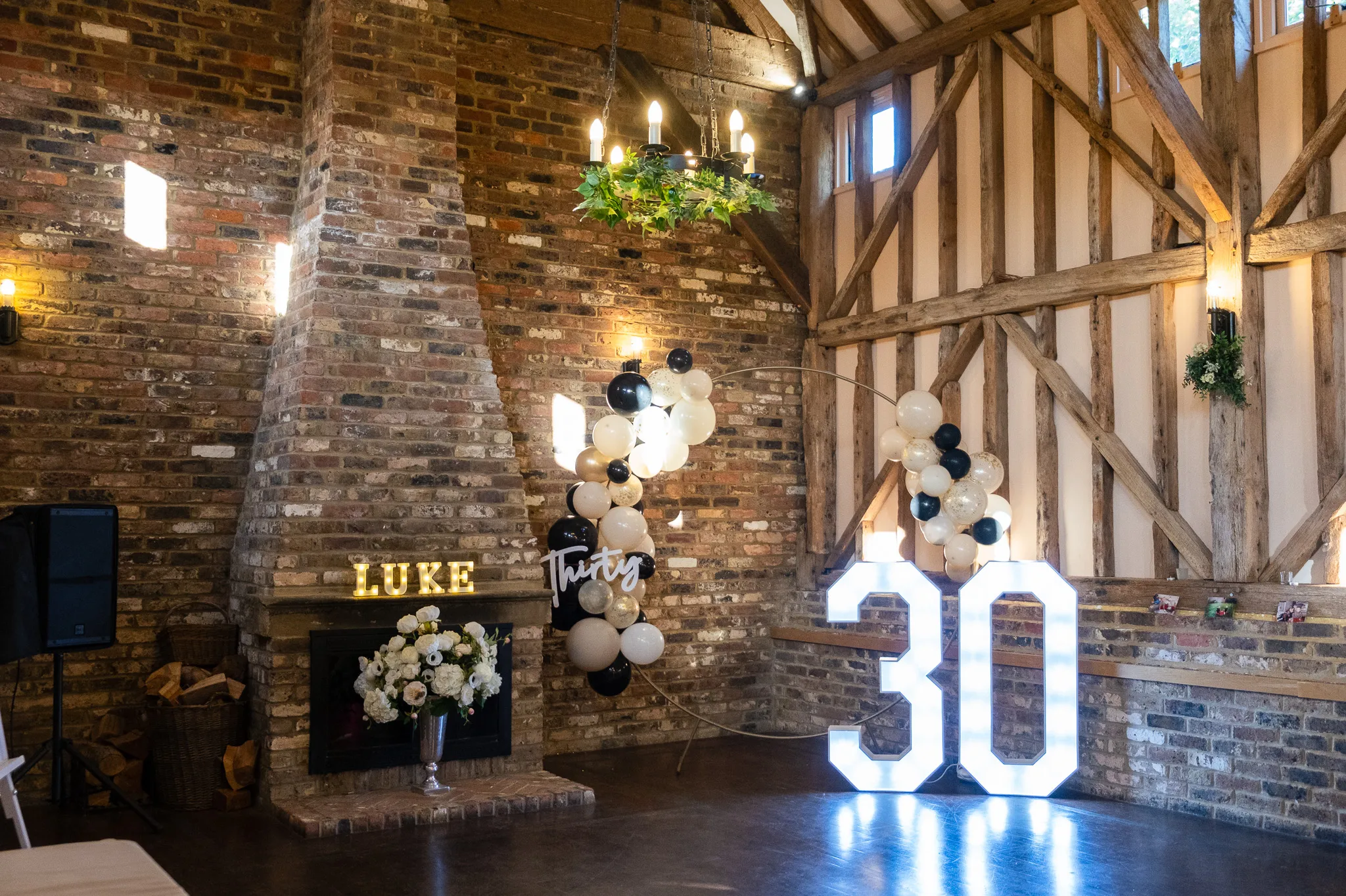 Birthday event, celebrating 30th anniversary, decoration for the couple celebrating birthday together with family