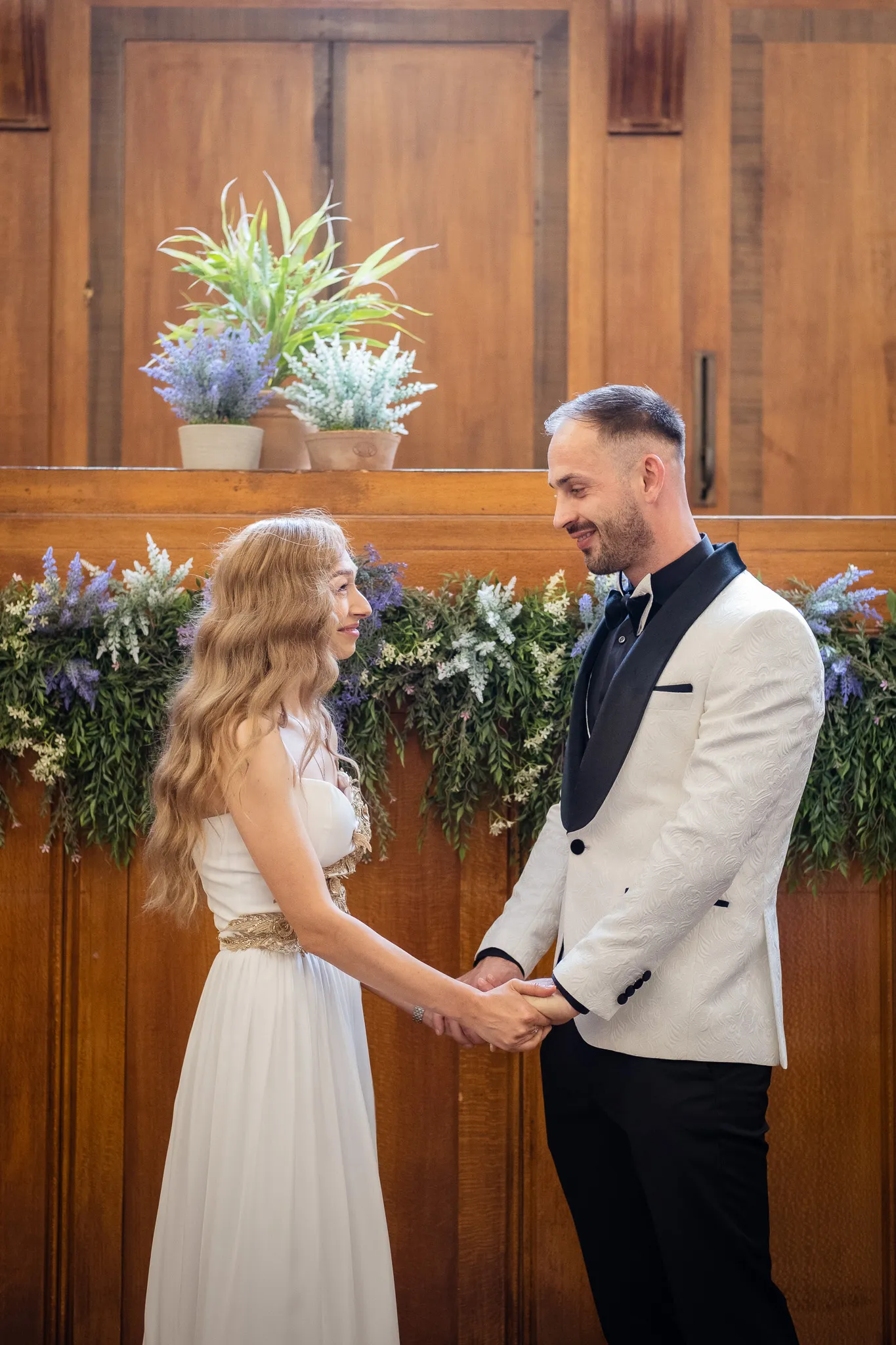 Wedding ceremony at Kingston registry office