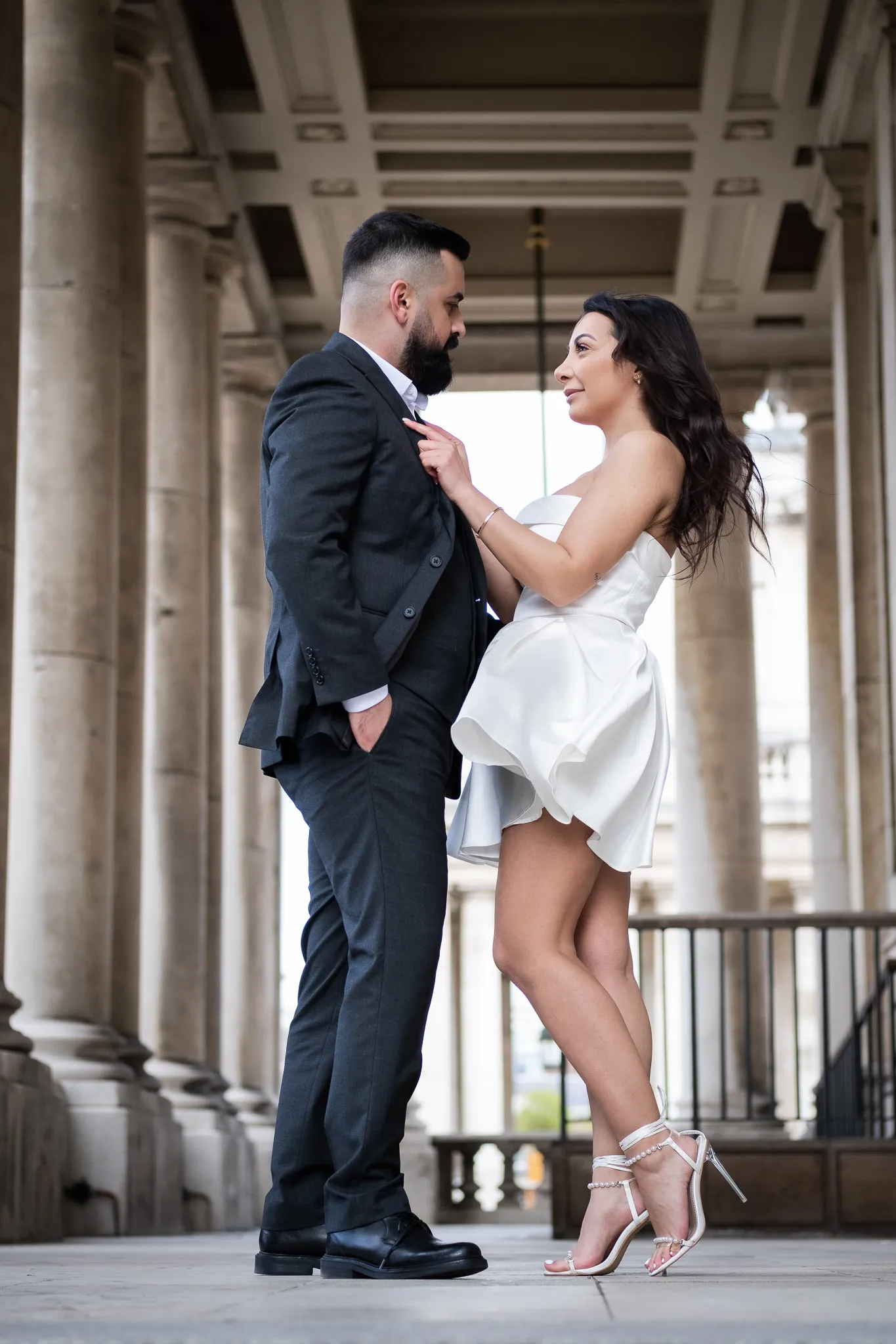 Couple enjoying a romantic moment at Greenwich