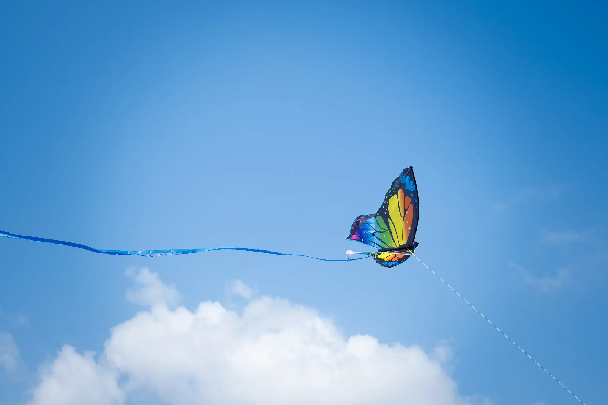 colourful kite on a blue sky